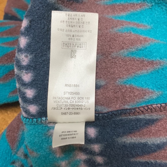 RARE EXC Patagonia Laughing Waters Elwha Blue Synchilla Snap T Fleece Women’s M - Picture 12 of 17